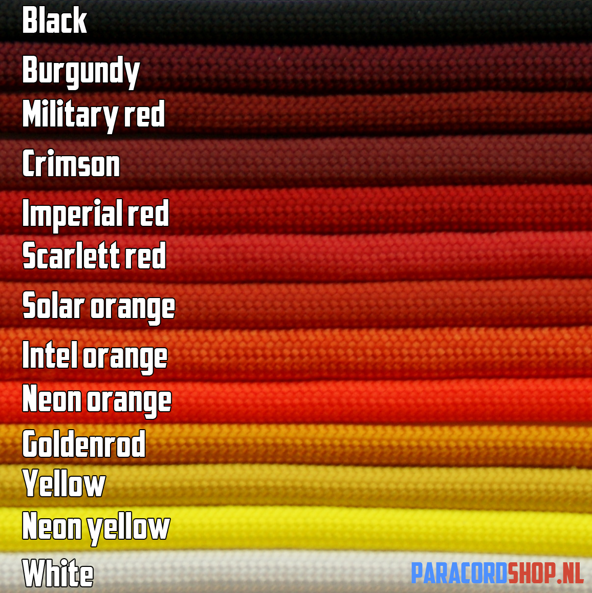 Paracord Keuzehulp: Rood paracord
